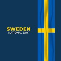 Sweden National Day. Celebrated annually on June 6 in Sweden. Happy national holiday of freedom. Swedish flag. vector