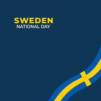 Sweden National Day. Celebrated annually on June 6 in Sweden. Happy national holiday of freedom. Swedish flag. vector