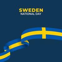 Sweden National Day. Celebrated annually on June 6 in Sweden. Happy national holiday of freedom. Swedish flag. vector