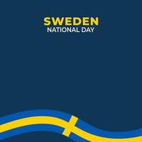 día nacional de suecia. se celebra anualmente el 6 de junio en suecia. feliz fiesta nacional de la libertad. bandera sueca. vector
