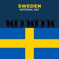 ilustración vectorial del día de la independencia de suecia. día nacional de suecia. ilustración vectorial vector