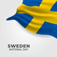 Vector illustration of sweden independence day.  Sweden National Day. vector illustration