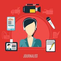 Journalist Design Concept vector