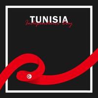 Vector of Independence Day with Tunisia Flags.