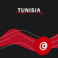 Vector of Independence Day with Tunisia Flags.