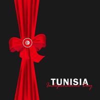 Vector of Independence Day with Tunisia Flags.