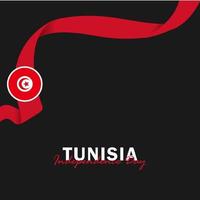 Vector of Independence Day with Tunisia Flags.