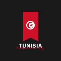 Vector of Independence Day with Tunisia Flags.