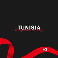 Vector of Independence Day with Tunisia Flags.