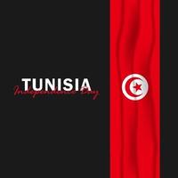 Vector of Independence Day with Tunisia Flags.