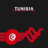 Vector of Independence Day with Tunisia Flags.