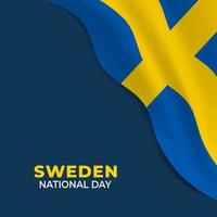 Sweden National Day. Celebrated annually on June 6 in Sweden. Happy national holiday of freedom. Swedish flag. vector