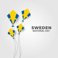 Vector illustration of sweden independence day.  Sweden National Day. vector illustration