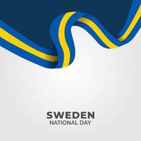 Flag of Sweden, June 6, National Day of Sweden, Kingdom of Sweden. vector illustration