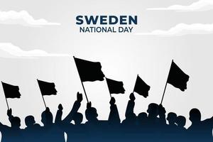 Vector illustration of Sweden National Day
