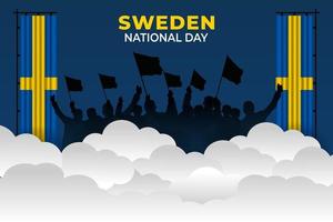 Vector illustration of Sweden National Day