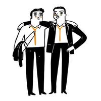 Illustration of a team-based businessmen vector