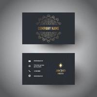 Business card with an elegant mandala design vector