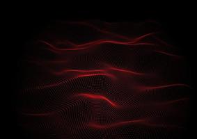 Abstract techno background with flowing particles design vector