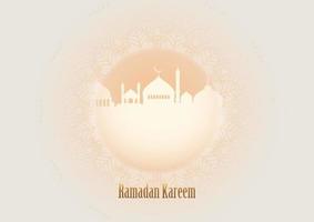 fondo de ramadan kareem con paisaje de mezquita 3103 vector