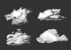 Realistic clouds designs collection vector