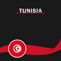 Vector of Independence Day with Tunisia Flags.