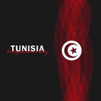 Vector of Independence Day with Tunisia Flags.