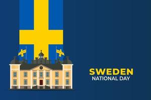 Sweden National Day. Celebrated annually on June 6 in Sweden. Happy national holiday of freedom. Swedish flag. vector