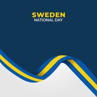 Sweden National Day. Celebrated annually on June 6 in Sweden. Happy national holiday of freedom. Swedish flag. vector