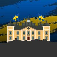 Sweden National Day. Celebrated annually on June 6 in Sweden. Happy national holiday of freedom. Swedish flag. vector