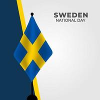 Sweden National Day. Celebrated annually on June 6 in Sweden. Happy national holiday of freedom. Swedish flag. vector