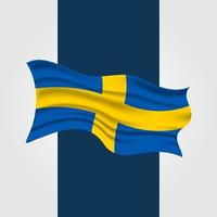 Sweden National Day. Celebrated annually on June 6 in Sweden. Happy national holiday of freedom. Swedish flag. vector