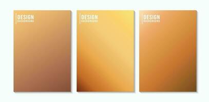 Set of Brown Gradient Abstract Background. vector