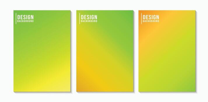 Set of Green Gradient Abstract Background. vector