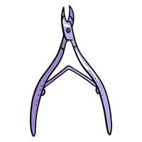 Nippers are necessary for nail processing for manicure or pedicure vector