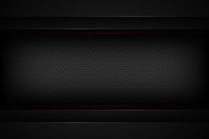 Black abstract vector background with overlapping characteristics.