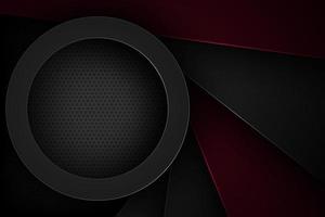 Black abstract vector background with overlapping characteristics.