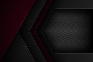 Black abstract vector background with overlapping characteristics.