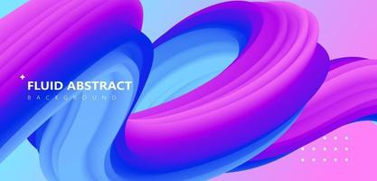 Trendy blue purple gradient curve flow abstract background vector