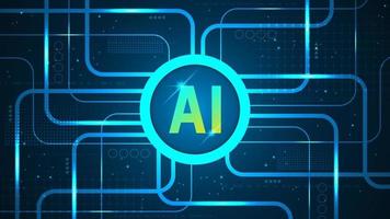 The AI operating system is at the heart of the operation of the system. vector