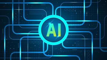 The AI operating system is at the heart of the operation of the system. vector