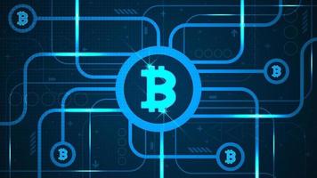 bitcoin es una criptomoneda que se puede comerciar libremente. vector