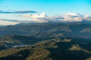 Aerial view of mountains and forests in Sochi, Russia photo