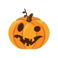 Halloween pumpkin with scary face for holiday vector