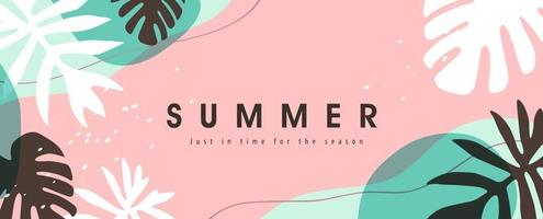 Colorful Summer background layout banners design. Horizontal poster, greeting card, header for website vector