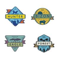 Forest animals vector logo templates set