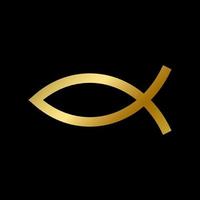 Ichthys fish sign isolated christian god religion vector