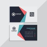 Abstract colorful business card vector