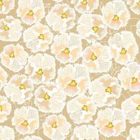Floral seamless pattern. Flower pansy background. Floral seamless texture with flowers. Flourish tiled wallpaper vector