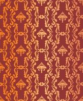 Floral damask seamless ornament. Retro brocade background Oriental ethnic flourish retro texture. Abstract geometric pattern vector